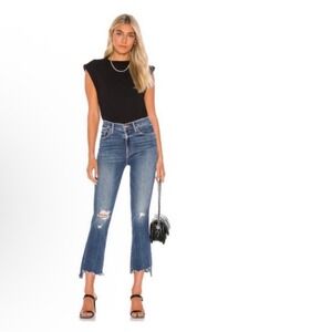 mother insider crop step jeans in chew‎ dancing on coals size 27